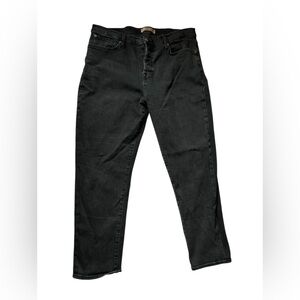 7 For all Mankind Luxe vintage Josefina black denim button fly jeans